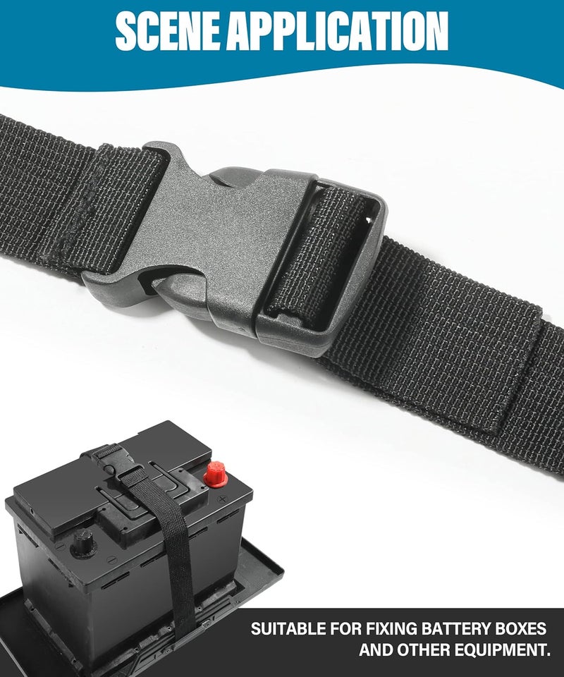 Reswish ESEWALAS 38 Inch Battery Tie Down Strap,Battery Straps for Boats,Premium Tie Down Nylon Strap with Quick Release Buckle,Trailer Battery Box Strap - Image 4